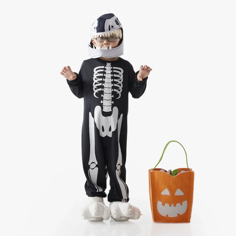 Glow-in-the-Dark Dino Skeleton Halloween Costume Pottery Barn